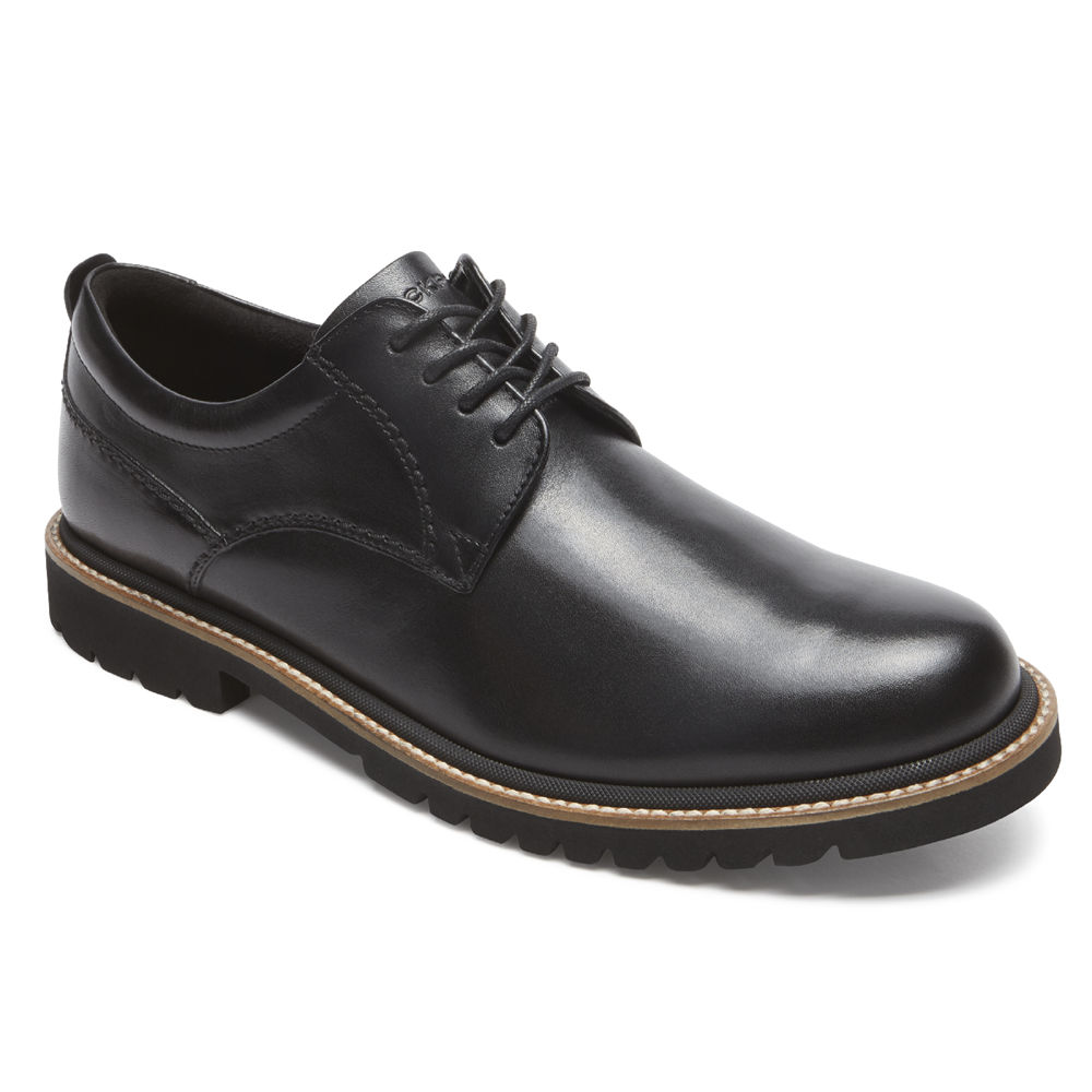 Rockport Mens Marshall Plain Toe - Oxfords Black - ONK215970